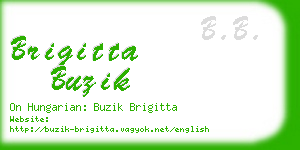 brigitta buzik business card